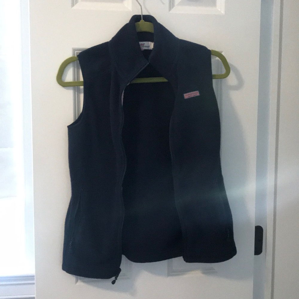 Vineyard vines navy fleece vest